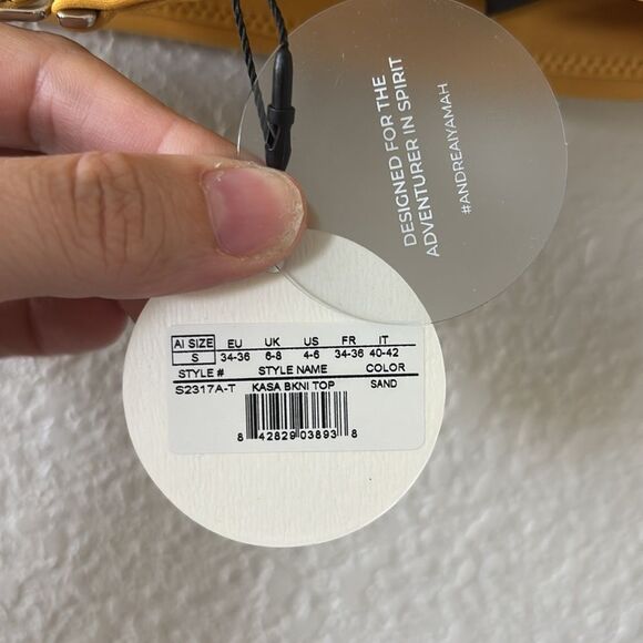 ANDREA IYAMAH KASA Bikini Top in Sand size 4-6 - Picture 3 of 4